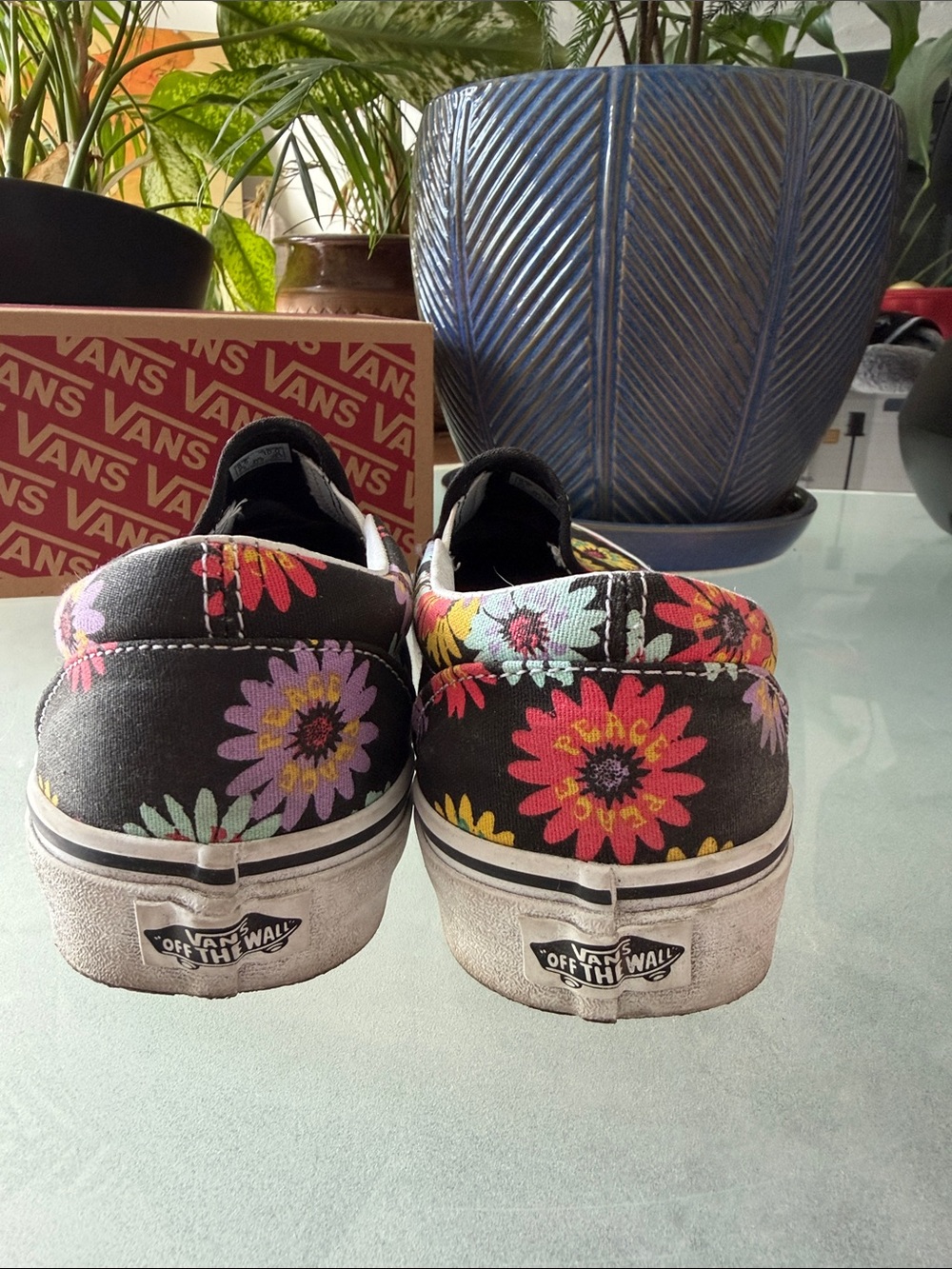 Vans Peace Floral Slip-On Sneakers - Picture 3 of 5